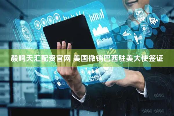 毅鸣天汇配资官网 美国撤销巴西驻美大使签证